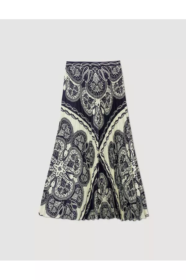 chinese dress ladies BANDANA-PRINT MAXI DRESS – SANDRO Egypt main image 0
