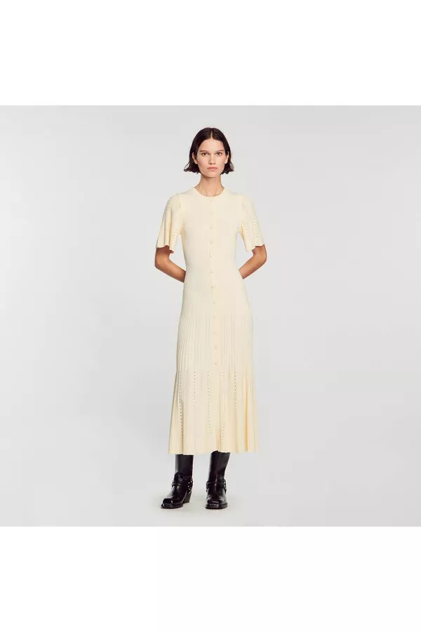 Midi Knit Dress by Sandro at THE MILE Midi Knit Dress by Sandro at THE MILE