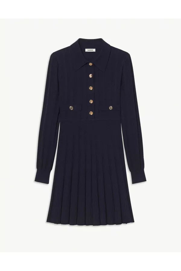 Pleated Knit Dress by Sandro at THE MILE