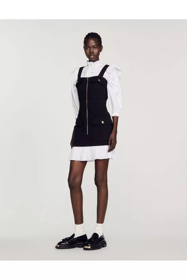 short tweed dress sandro Tweed Mini Dress