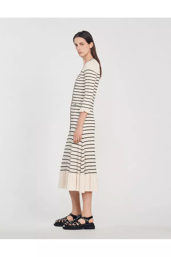 関税・送料込み!【国内発送】SANDRO Stripe Maxi ワンピース Striped Knit Maxi Dress by Sandro | Rent the Runway