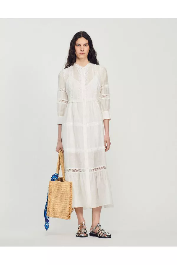 Long Lace Dress by Sandro at THE MILE Long Lace Dress by Sandro at THE MILE