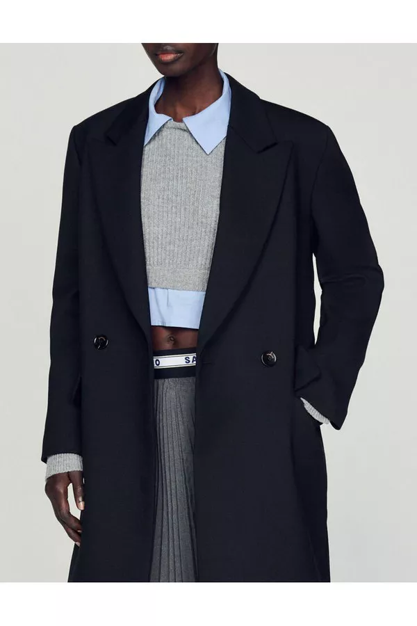 関税込 double-breasted coat MS2038_S31_F0324_S_OOO Acne Studios - Double-breasted coat - Black