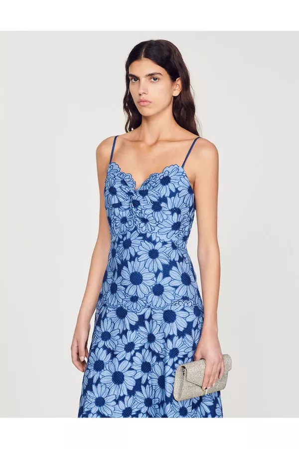 Daisy Guipure Midi Dress by Sandro at THE MILE Daisy Guipure Midi Dress by Sandro at THE MILE