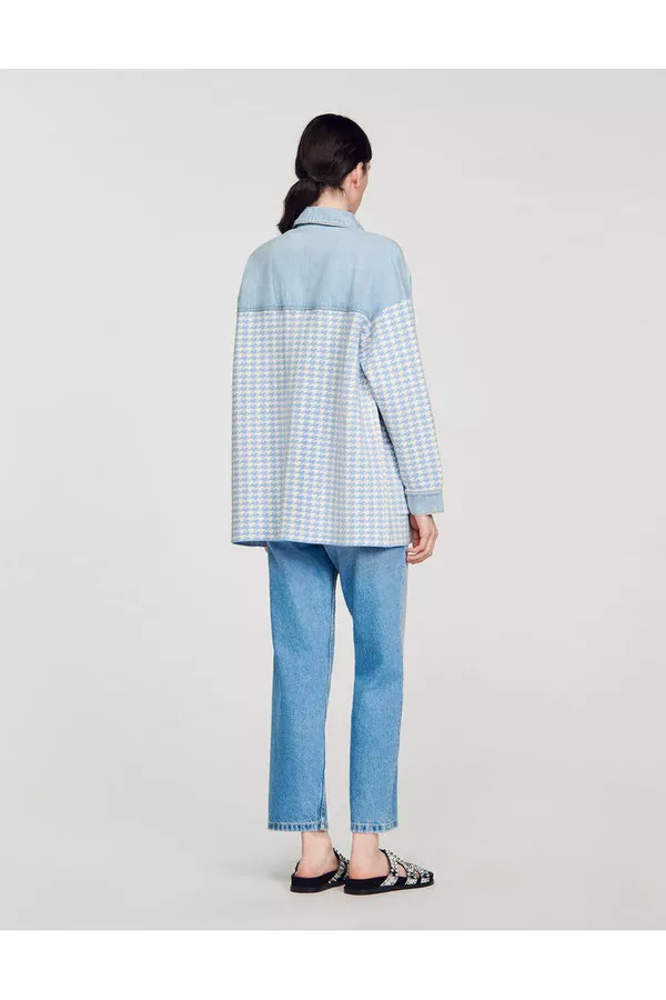 Houndstooth Coatigan by Sandro at THE MILE