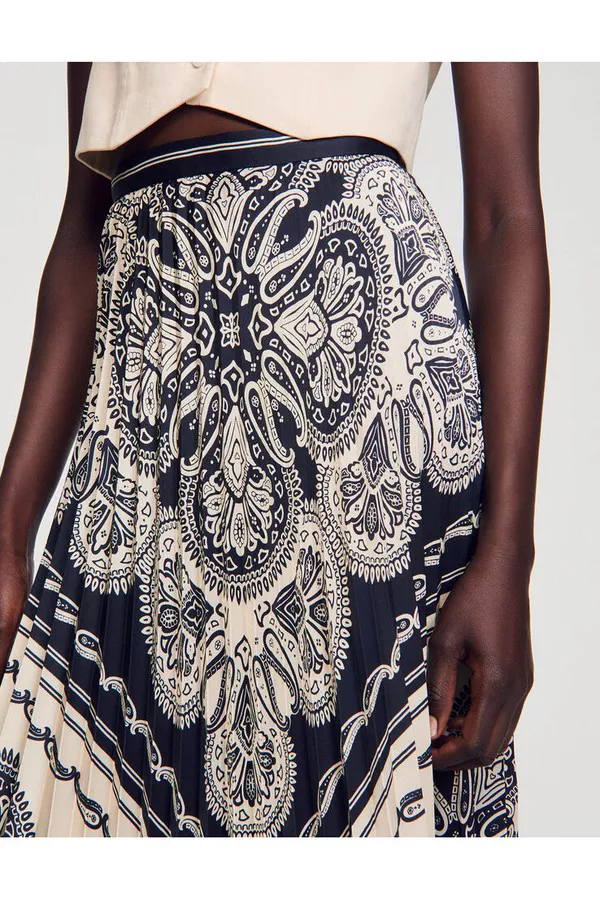 chinese dress ladies BANDANA-PRINT MAXI DRESS  SANDRO Egypt