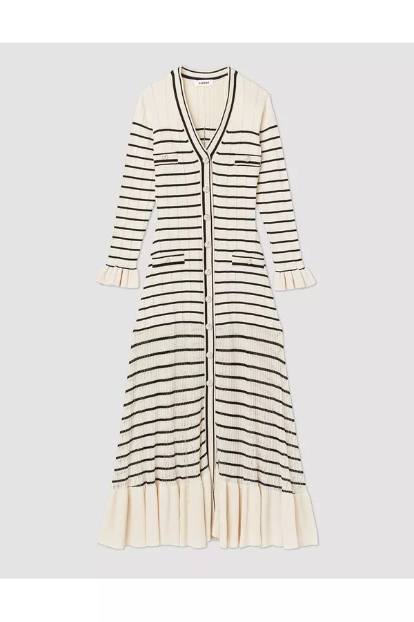 Long Sailor-Striped Dress by Sandro at THE MILE