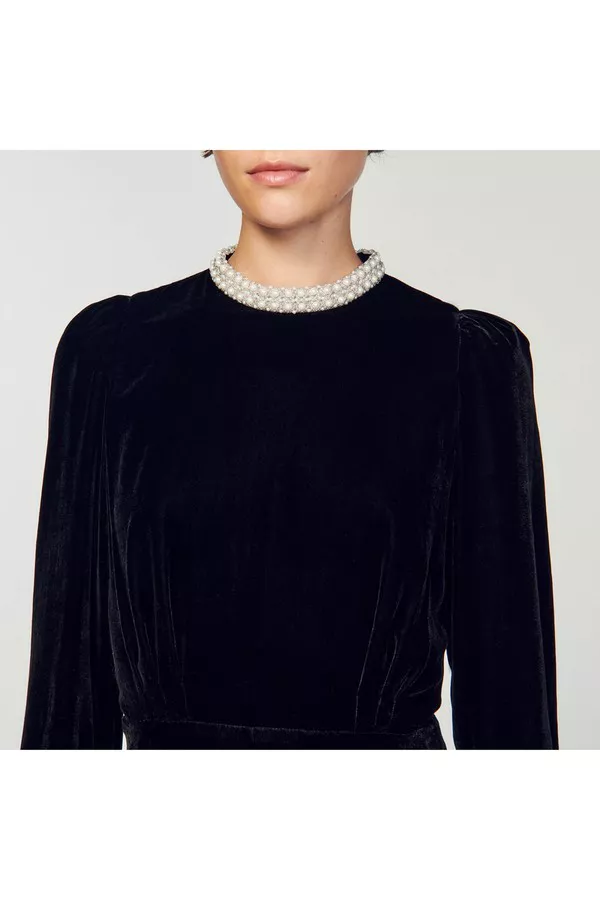 sandro velvet dress Short Crushed inspired sparkle Sandro - Short Velvet Dress