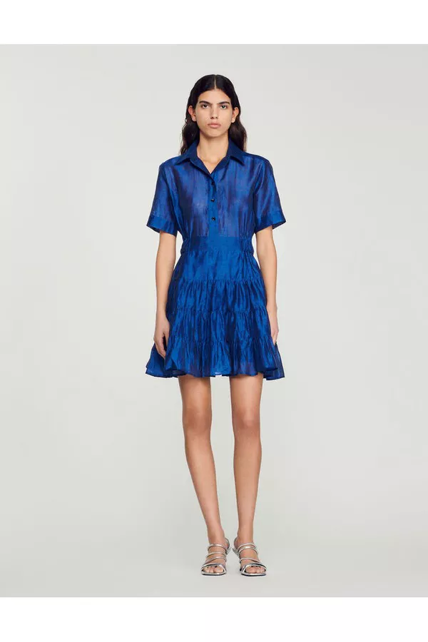 sandro short ruffled dress Short Ruffled Dress by Sandro at THE MILE