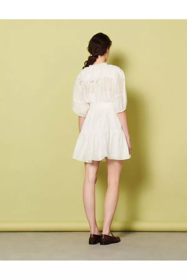 Short Linen Dress by Sandro at THE MILE