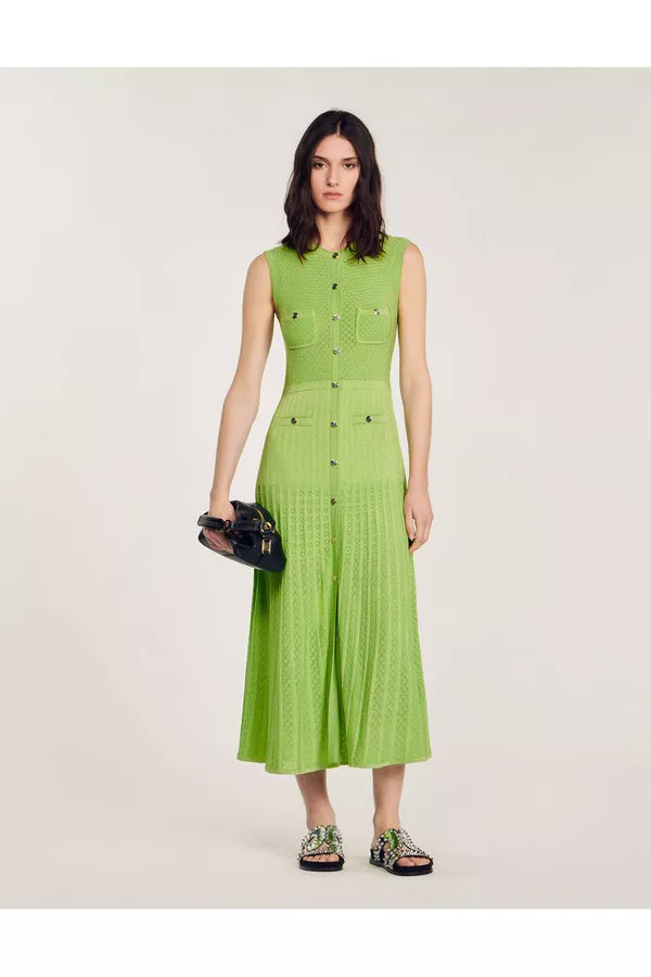 Knit Midi Dress by Sandro at THE MILE Knit Midi Dress by Sandro at THE MILE
