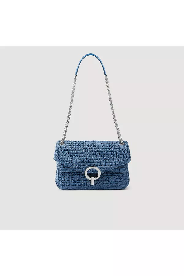 SANDRO ショルダーバッグ Raffia Yza Bag by Sandro at THE MILE