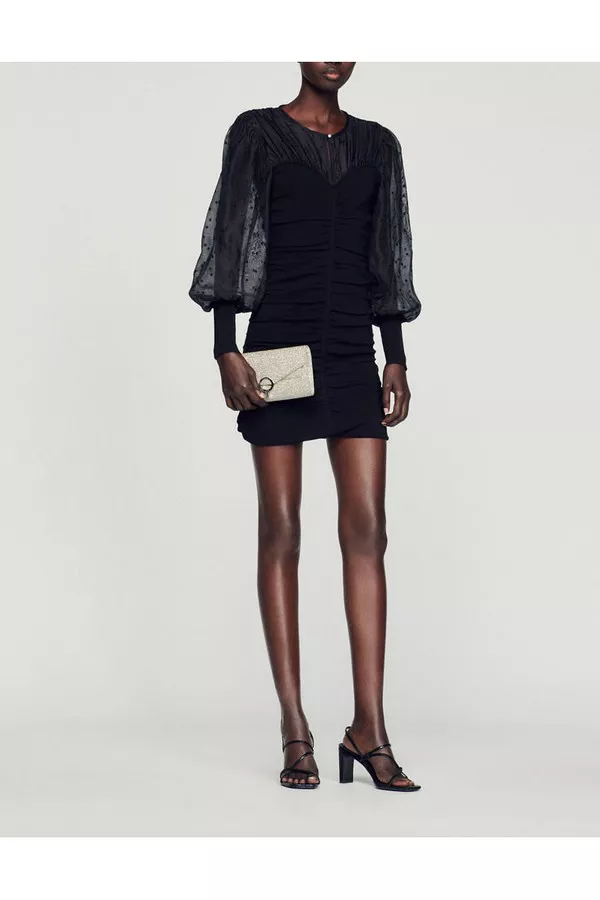 Short Bustier-Effect Dress by Sandro at THE MILE
