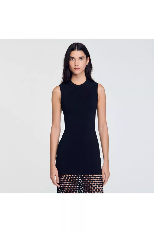 sandro asymmetric fringed dress Black Long Sleeve Asymmetrical Dress - Hourglass