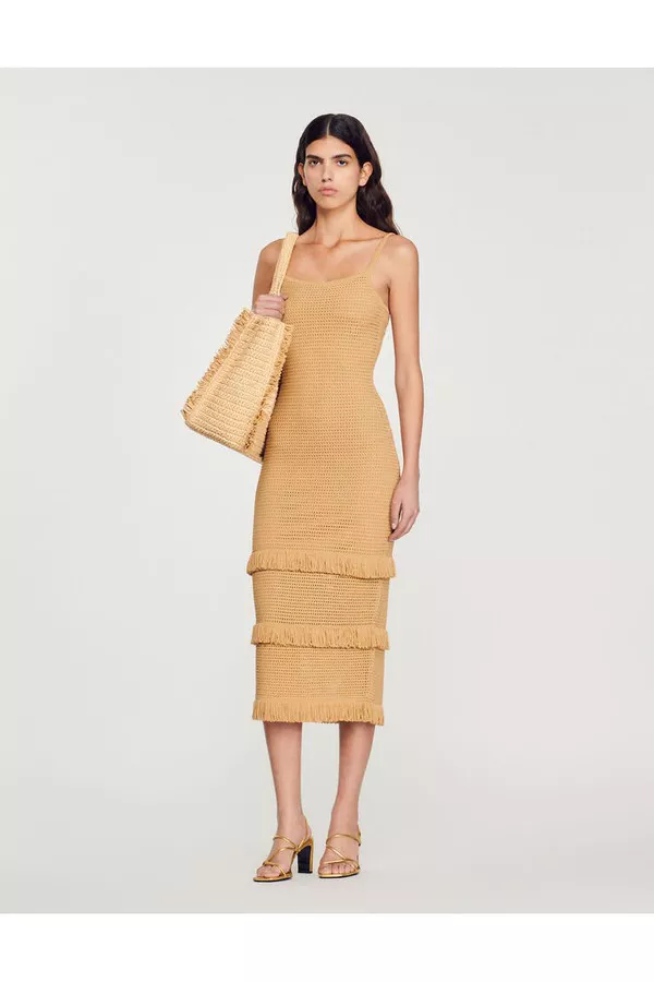 Knitted Midi Dress by Sandro at THE MILE Knitted Midi Dress by Sandro at THE MILE