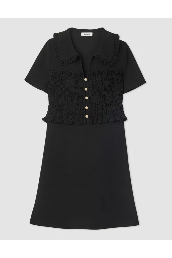 Short Smocked Dress by Sandro at THE MILE