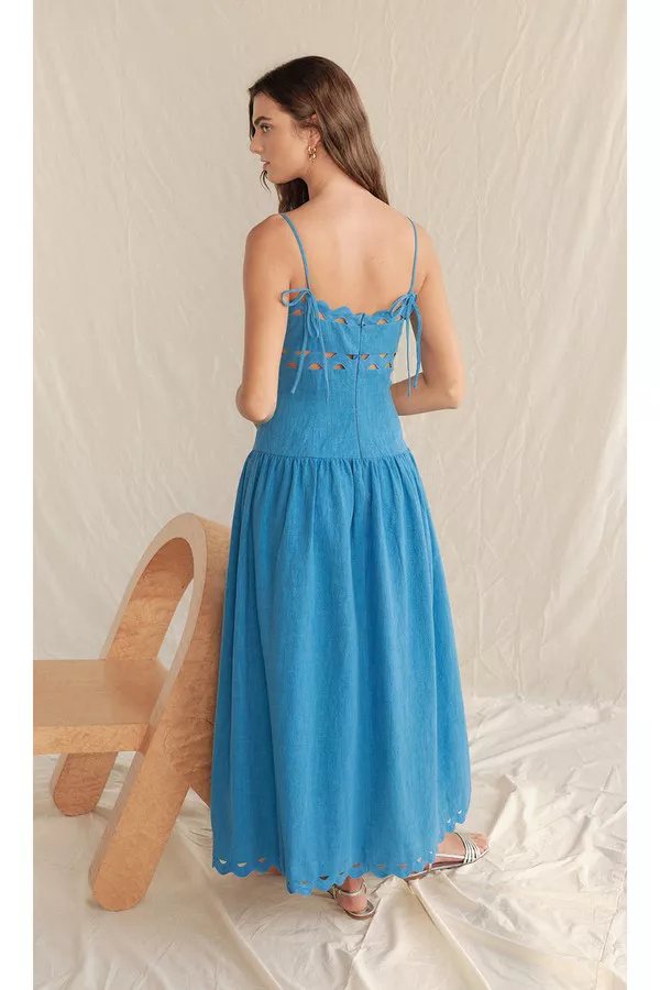 blue dress for kids Saylor Pleated Gown – AMUR