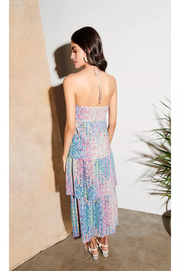 saylor metallic rainbow dress Dress Metallic Rainbow Skirt Saylor Glitter Rainbow Skirt New! Set! Saylor X Free People Gianna