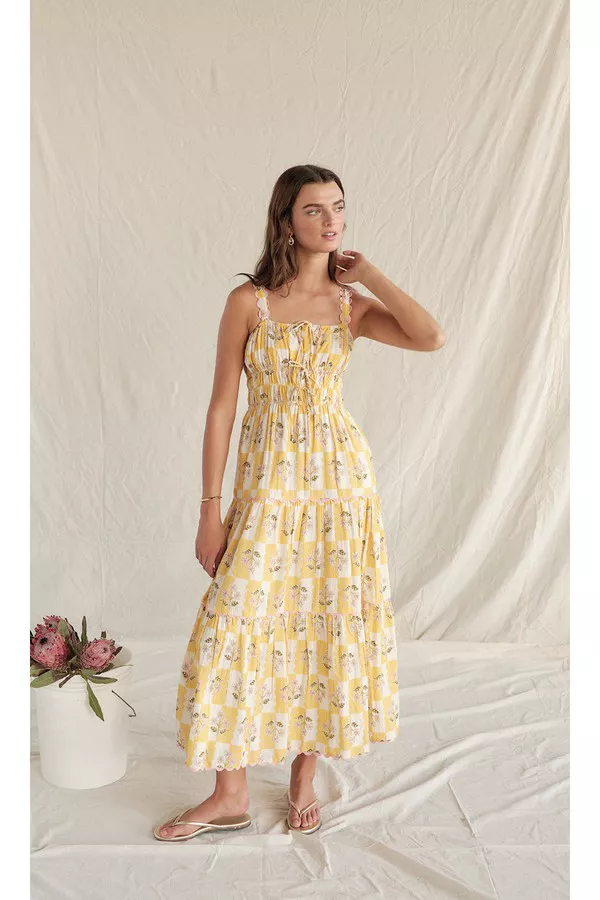 knee length dresses for ladies Saylor Anthropologie kellyn Midi Dress main image 0