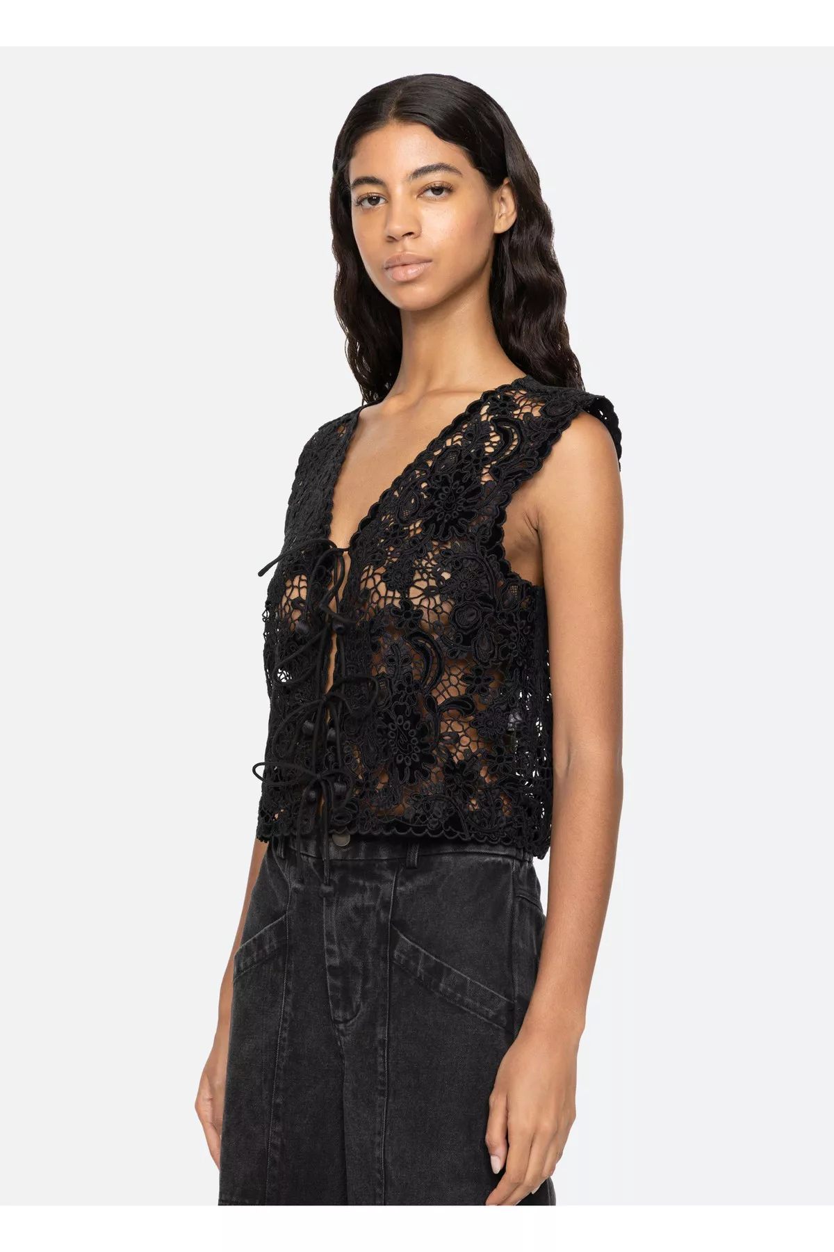 MARTE sahara 美品　Guipure Lace Vest Sabine Vest by Sea at THE MILE