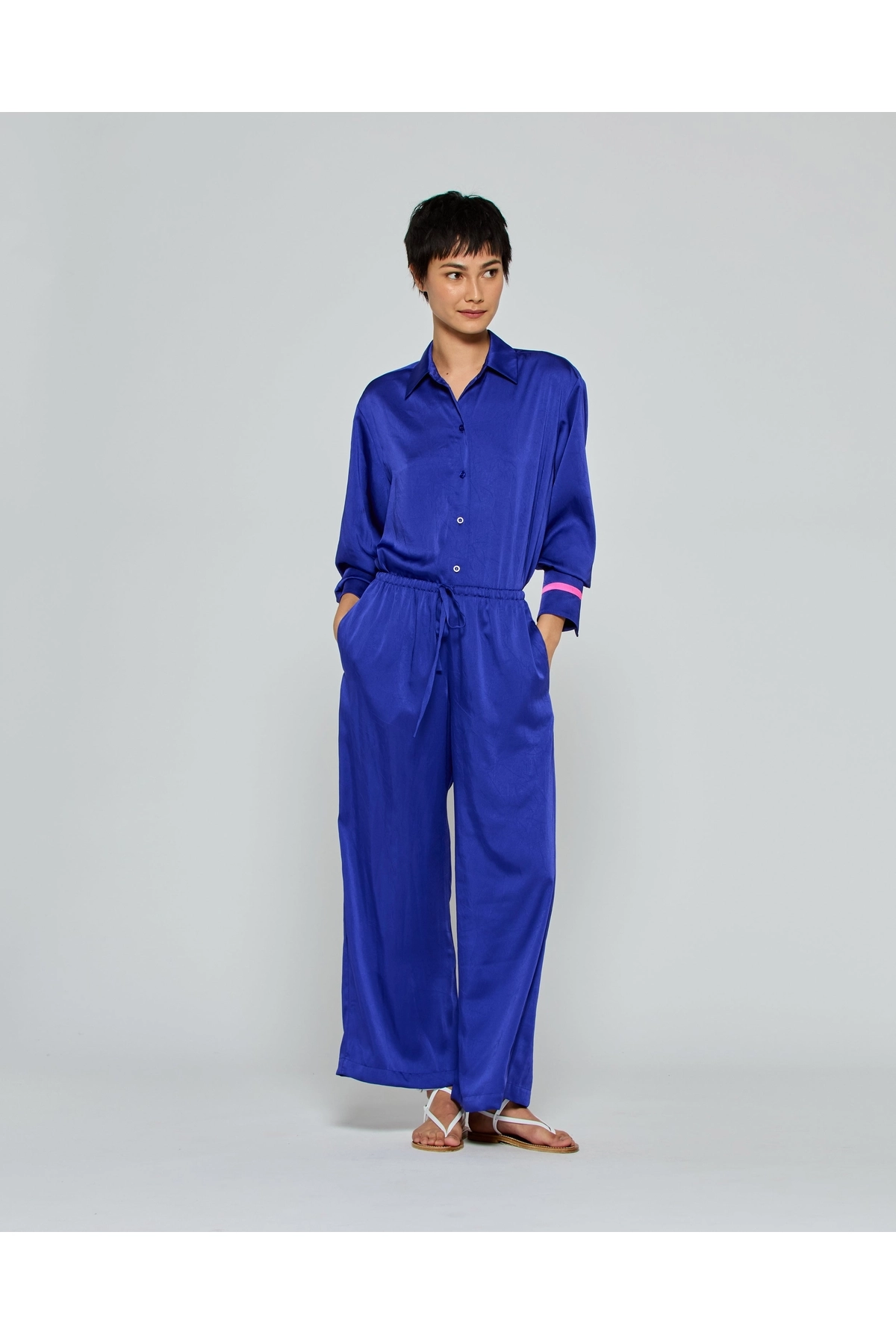 Cropped Jogger - Violet Blue by SERENA BUTE at THE MILE