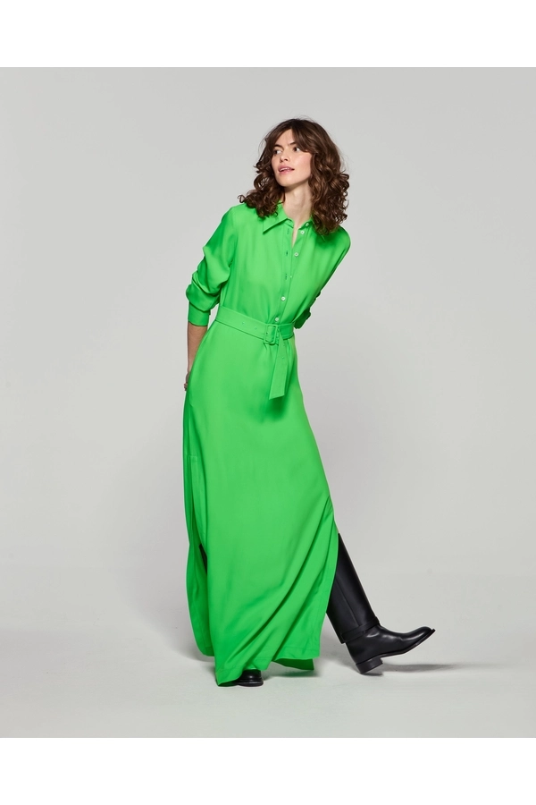 Classic Shirt Dress - Bright Green by SERENA BUTE at THE MILE
