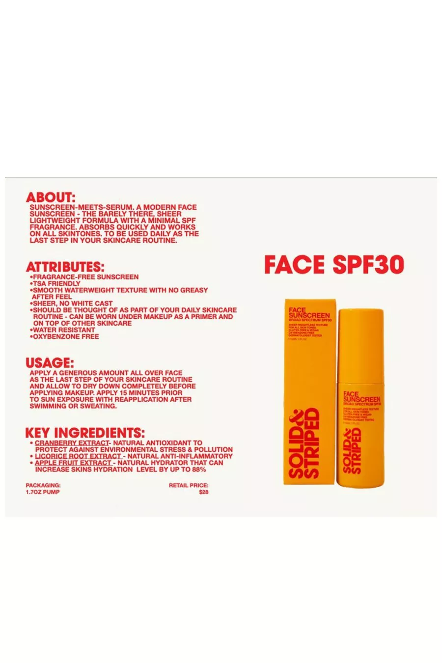 solid and striped face sunscreen
