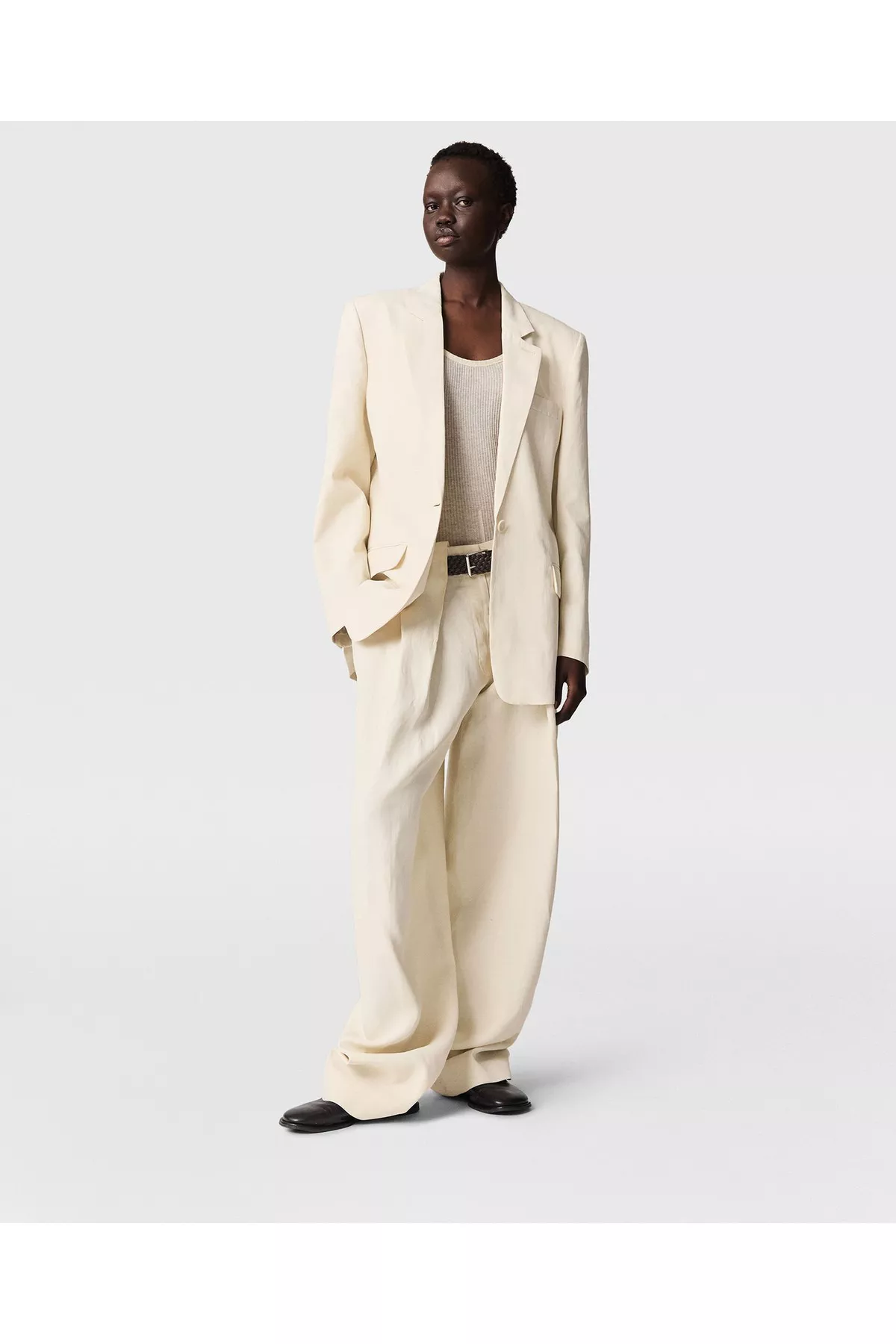 ジャケット STELLA MCCARTNEY SINGLE-BREASTED JACKET IN BUTTER COLOUR Stella McCartney Single-breasted jacket in butter colour