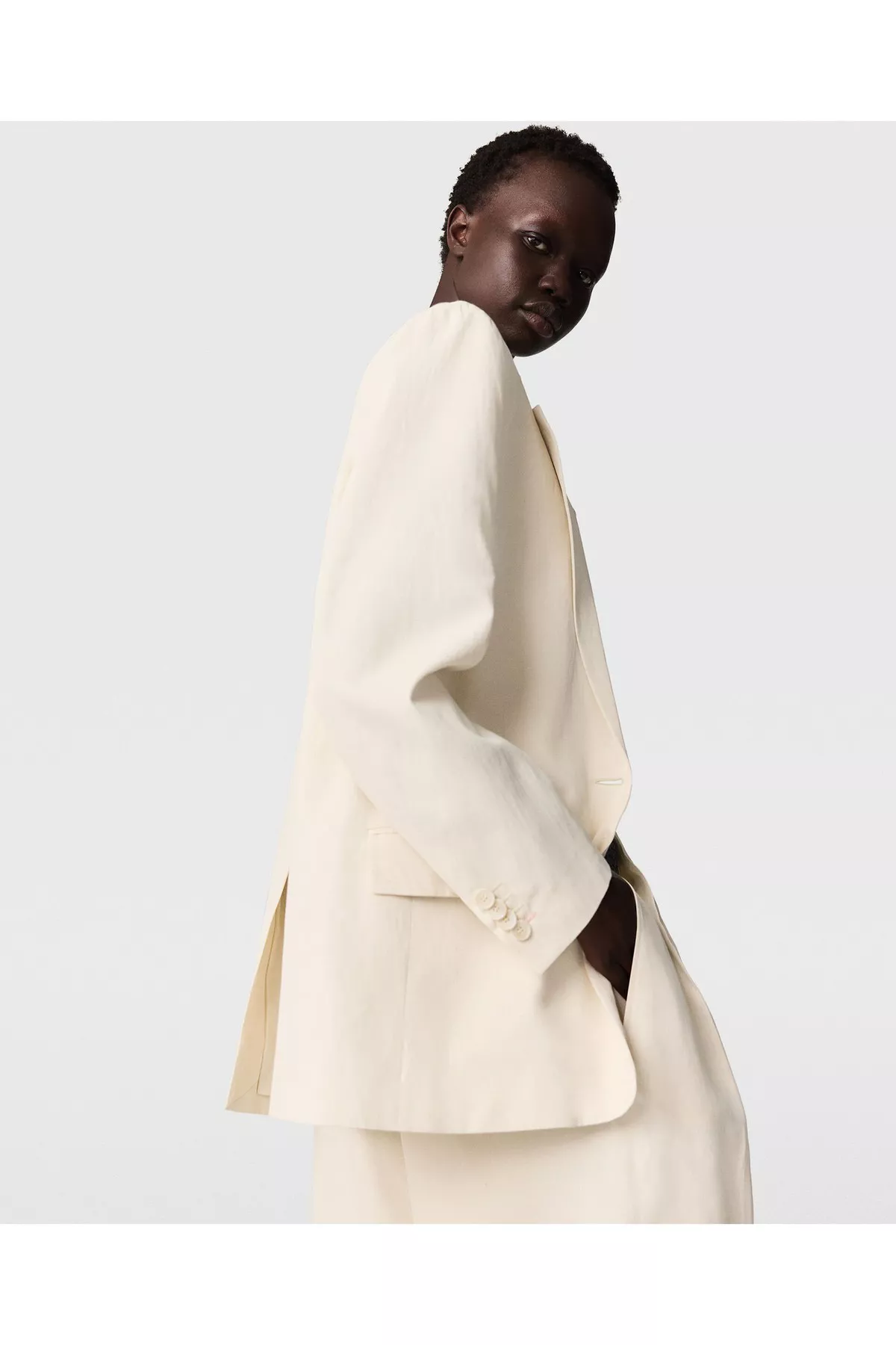ジャケット STELLA MCCARTNEY SINGLE-BREASTED JACKET IN BUTTER COLOUR Stella McCartney Single-breasted jacket in butter colour
