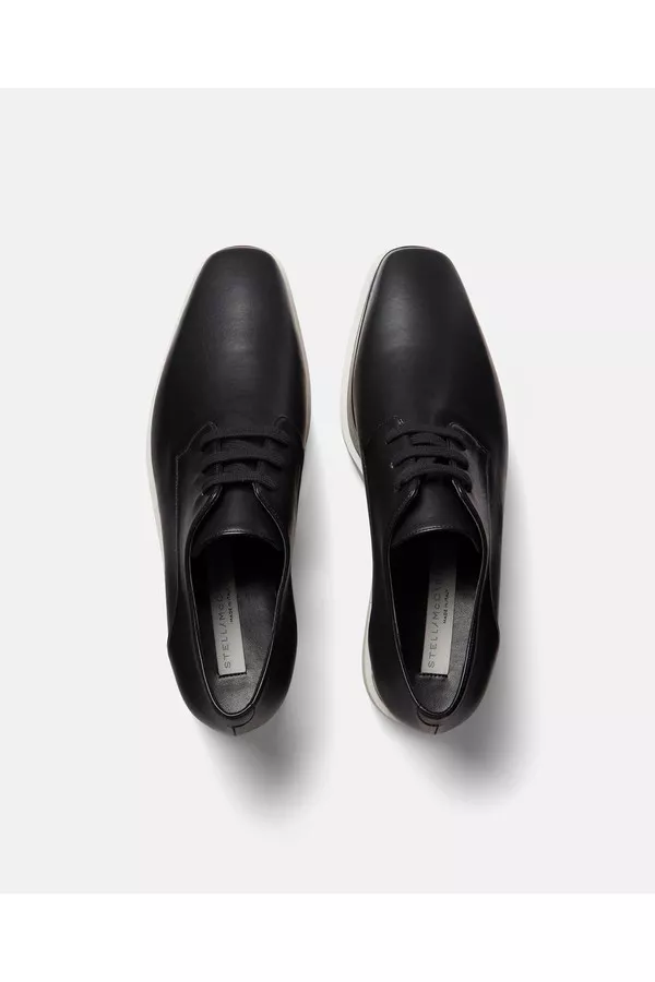 【新品未使用】アリシアスタン Everle Black Martini/M Stella McCartney Elyse Platform Glitter Star Derby Oxfords