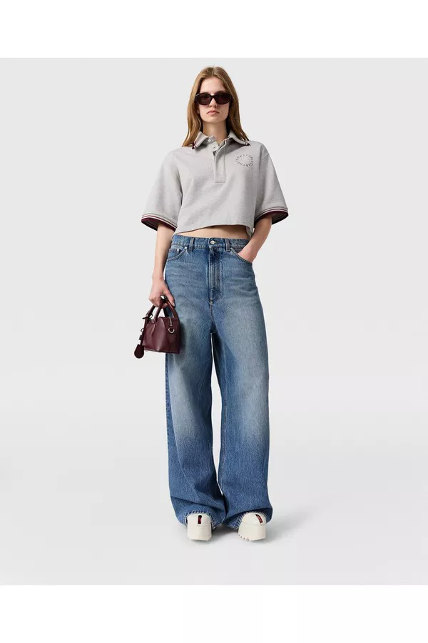 デニム・ジーパン Stella McCartney FW25 \"WIDE LEG\" JEANS (6D0390 3SQH301115) Stella McCartney - Wide Leg Jean in Vintage Blue