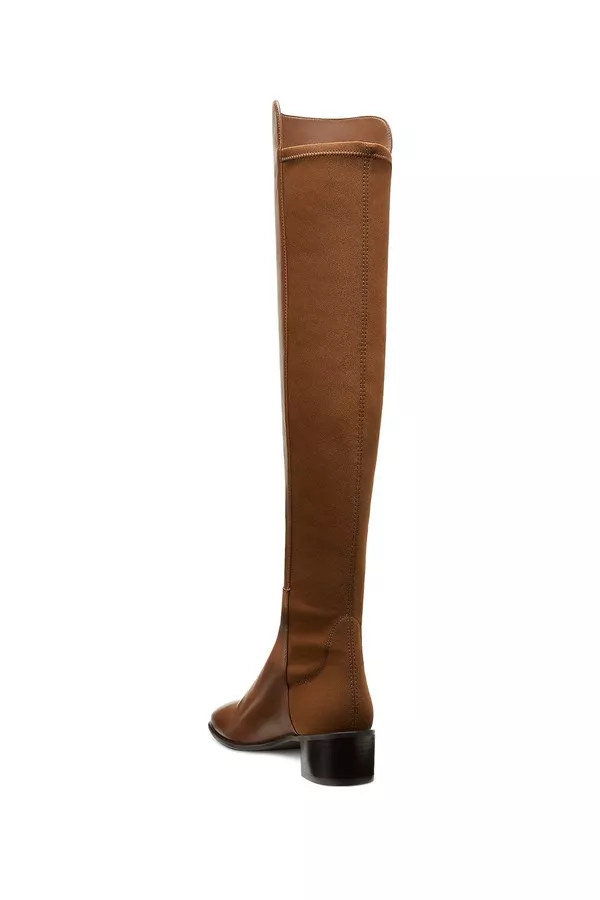 Stuart Weitzman CITY BLOCK SQUARE-TOE KNEE HIGH BOOT＊レザー Stuart Weitzman CITY BLOCK SQUARE-TOE KNEE HIGH BOOT＊レザー