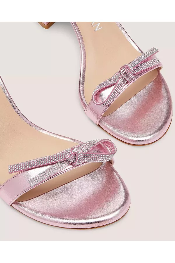 Nearlynude Sw Bow Sandal by Stuart Weitzman at THE MILE