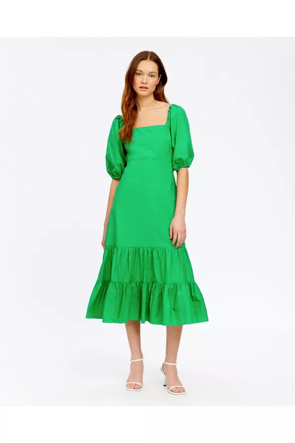 slim fit dress slacks Tanya Taylor Evette Linen & Silk-Blend Mini Dress, Metallic / 2 main image 0