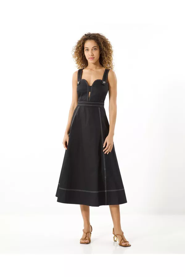 knee length dresses for ladies Lenox Dress  Tanya Taylor
