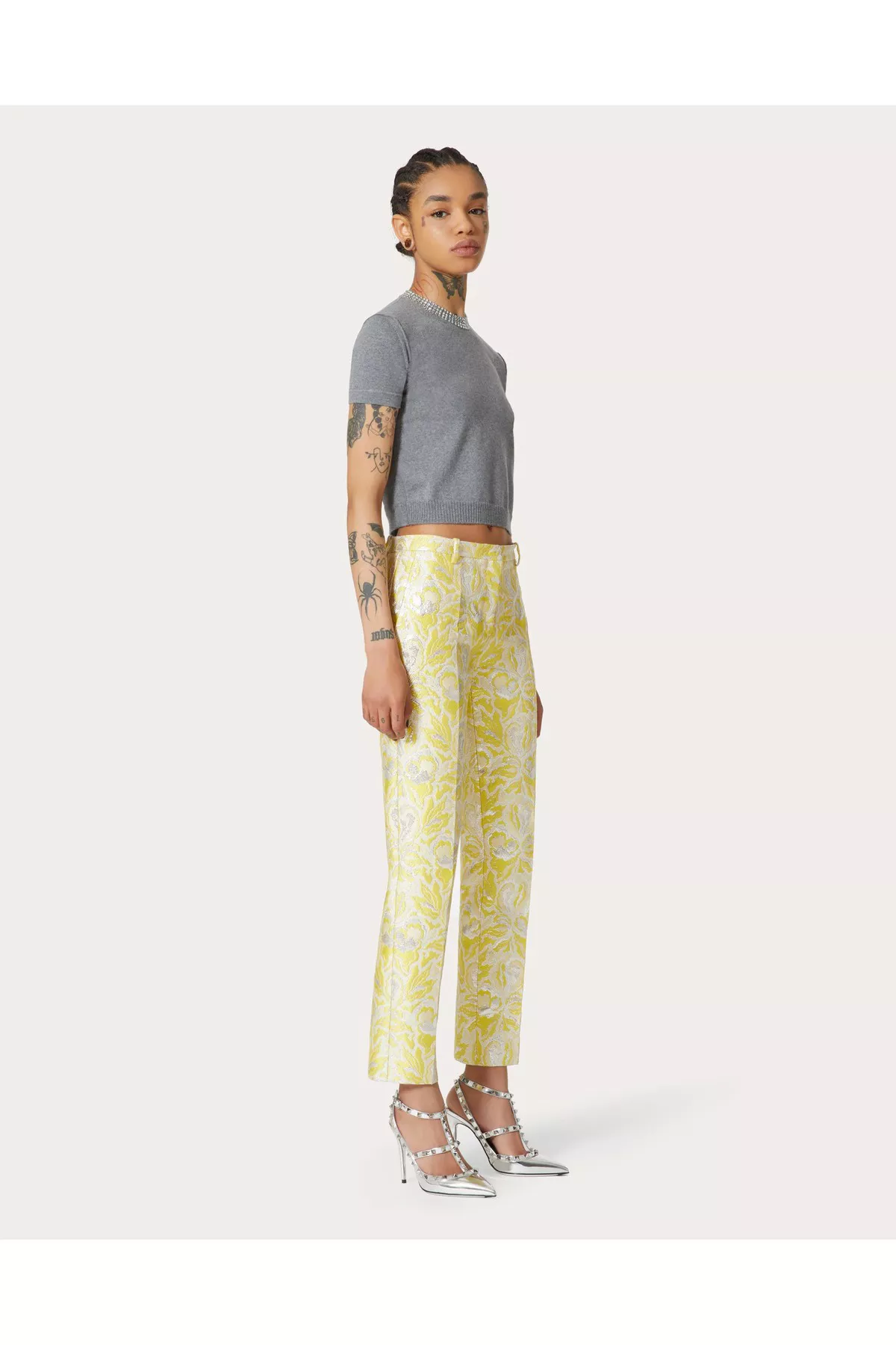 海外希少【VALENTINO】アイリス ブロケード パンツ イエロー Iris Brocade Pants by Valentino Garavani at THE MILE