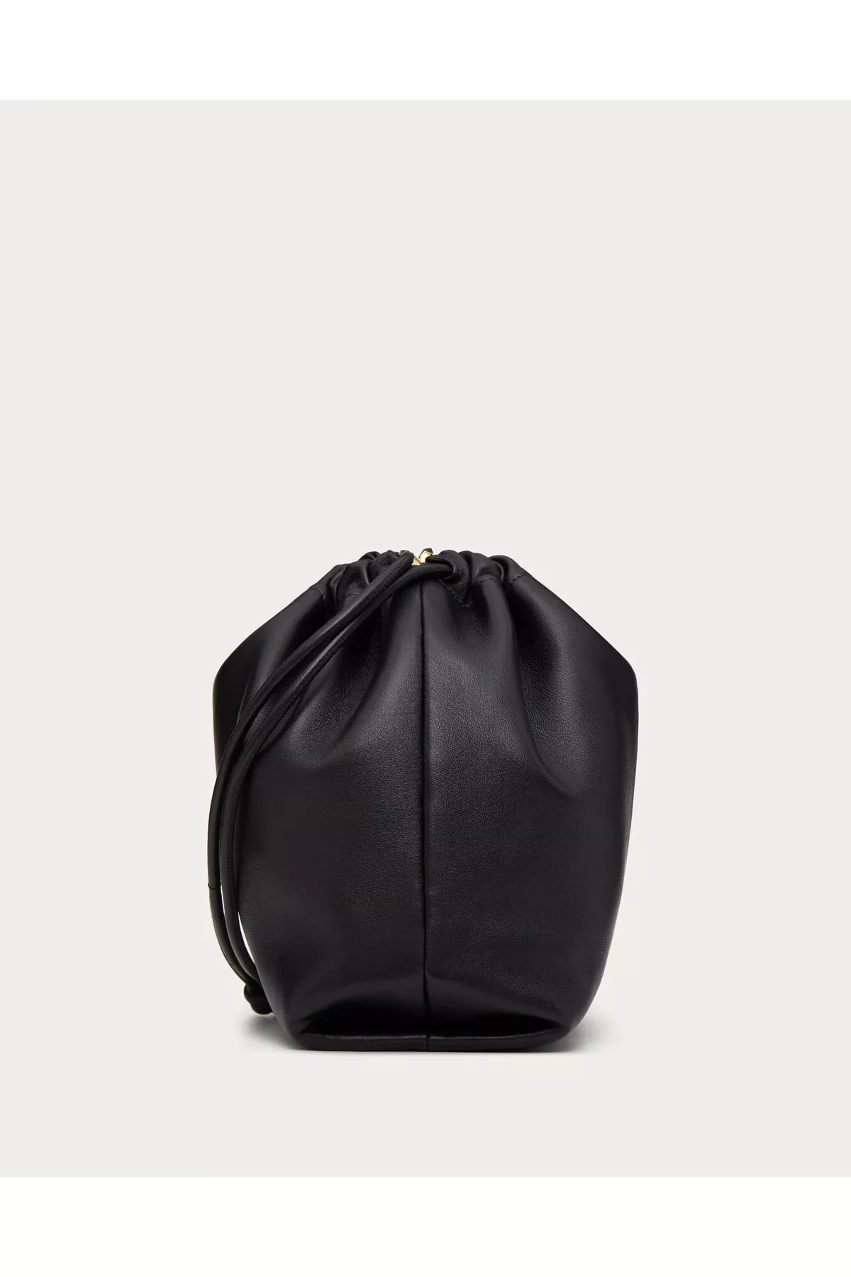【関税込み】VALENTINO GARAVANI VLOGO POUF NAPPA LEATHER POUC Vlogo Pouf Nappa Leather Pouch by Valentino Garavani at THE MILE