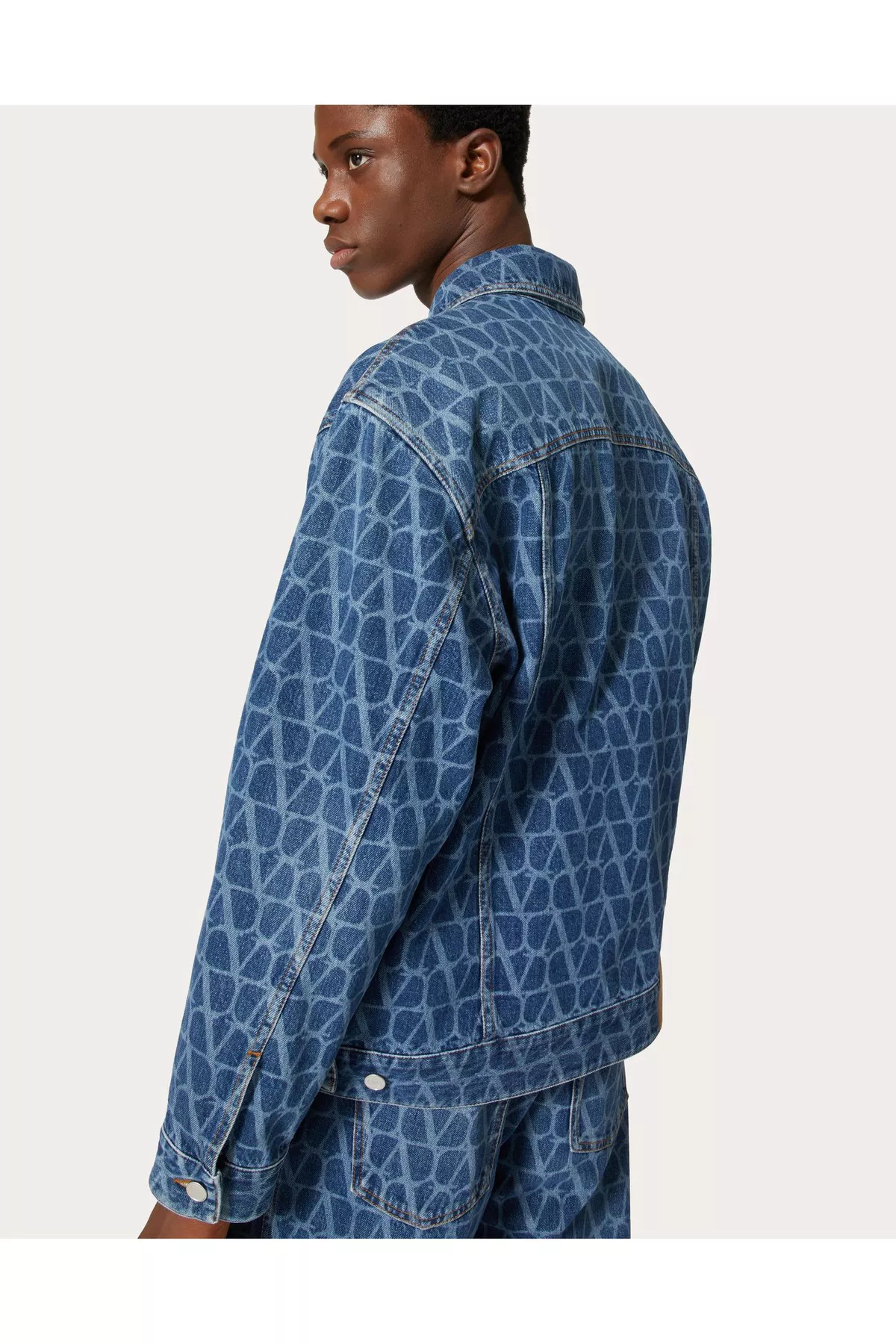 ジャケット Valentino Garavani Double-Breasted Toile Icon Valentino Garavani Navy Double-Breasted Jacket Toile