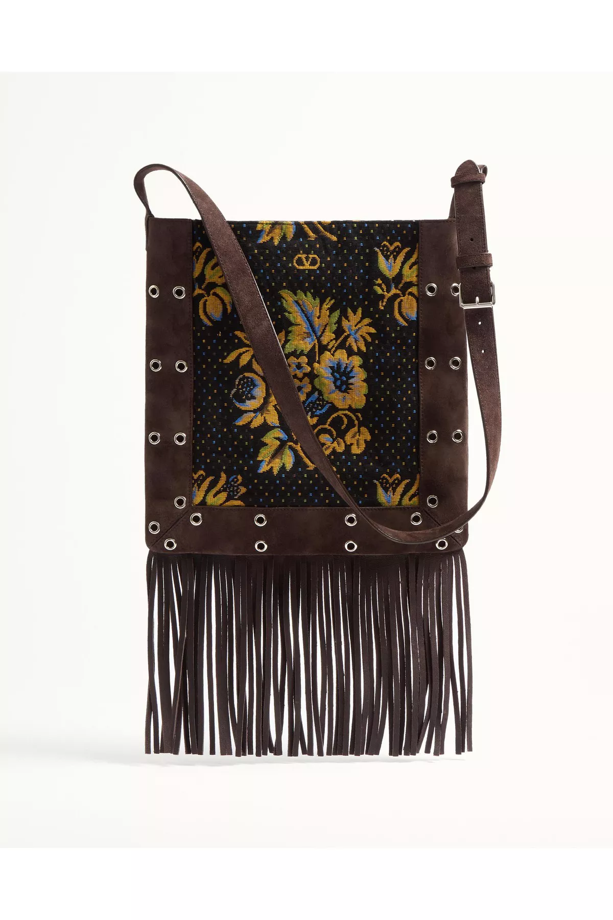 Valentino Garavani Nellcôte Shoulder Bag In Jacquard Fabric