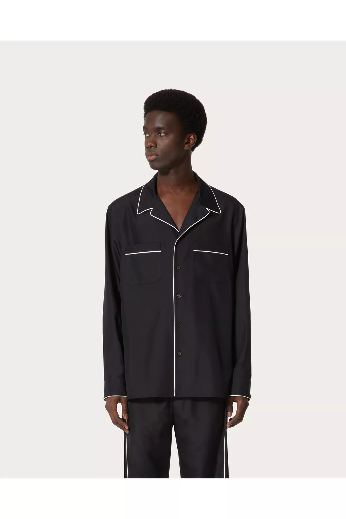 Silk Pajama Shirt by Valentino Garavani at THE MILE