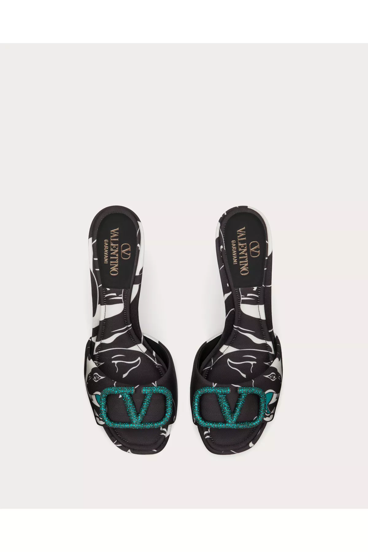 【関税&送料込】Valentino Garavani Escape Snadals Valentino Garavani Escape Slide Sandal In Satin With Panther