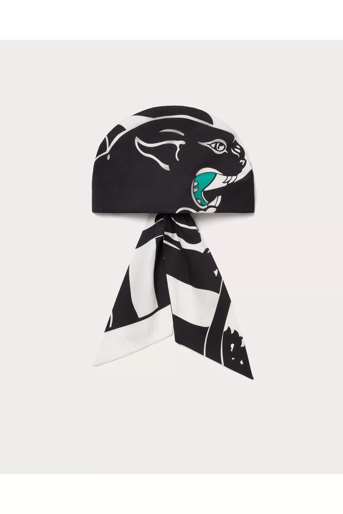 Valentino Escape Panther Print Cotton And Silk Headband by