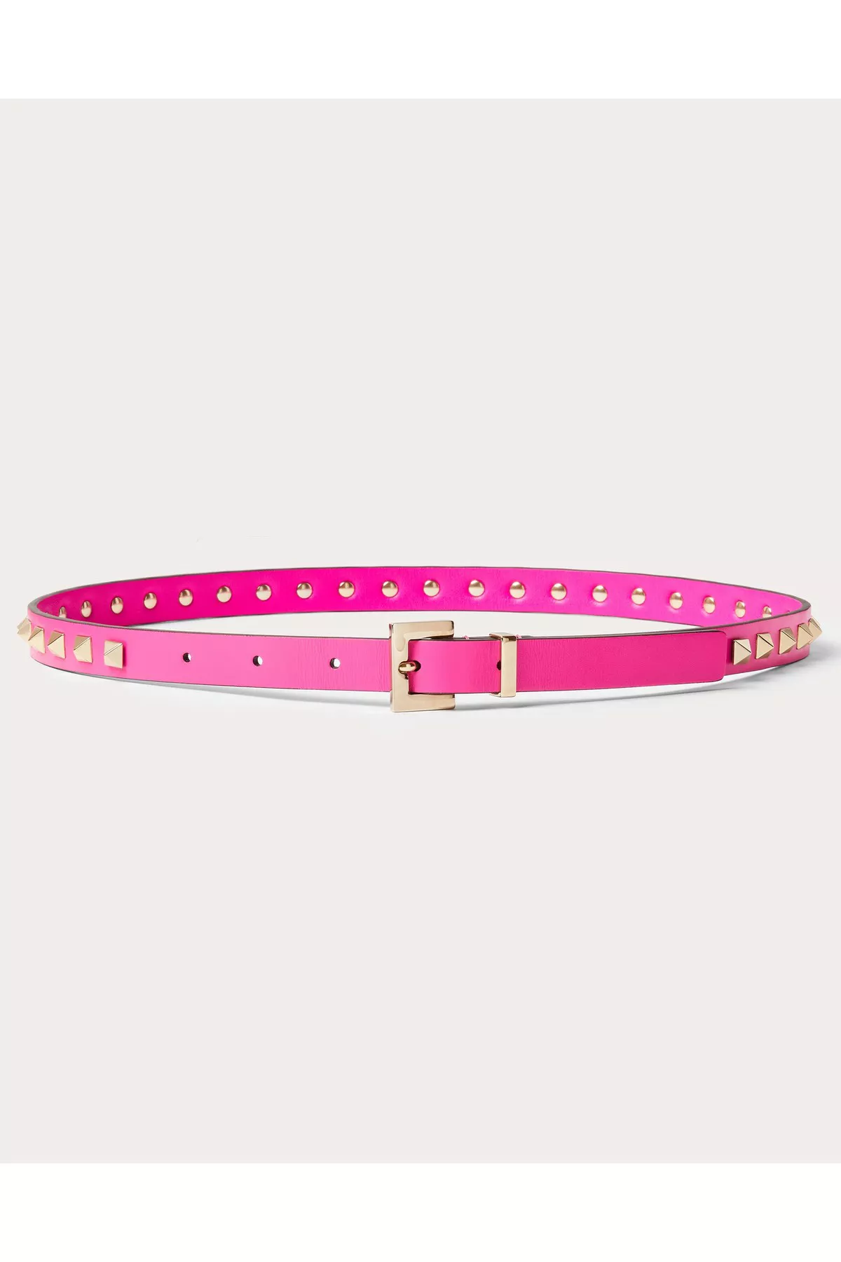 VALENTINOのベルト♪★ ROCKSTUD FIERCE BELT★ 高さ 15ｍｍ Rockstud Belt In Shiny Calfskin 15 Mm by Valentino Garavani