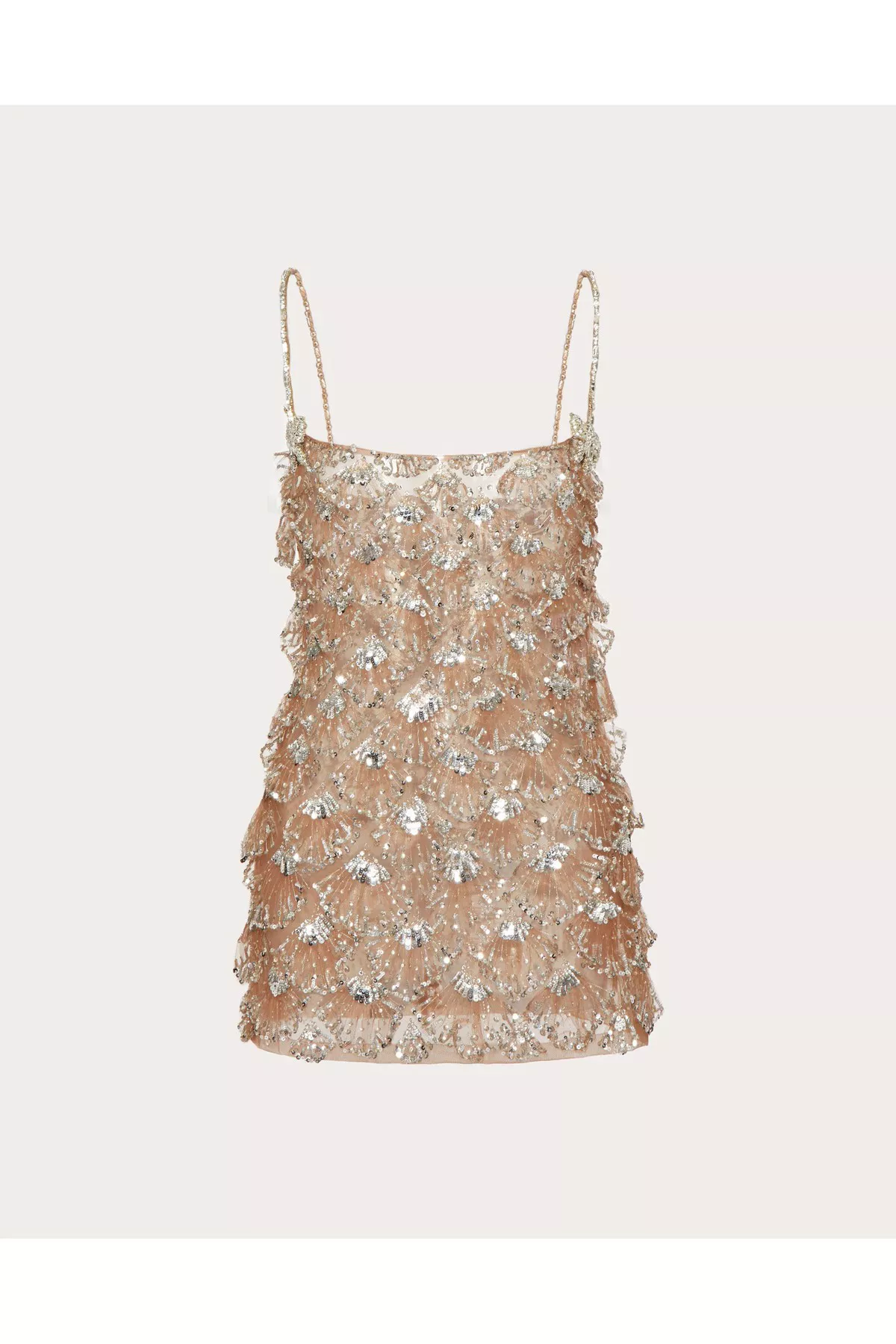 Tulle Illusione Embroidered Short Dress