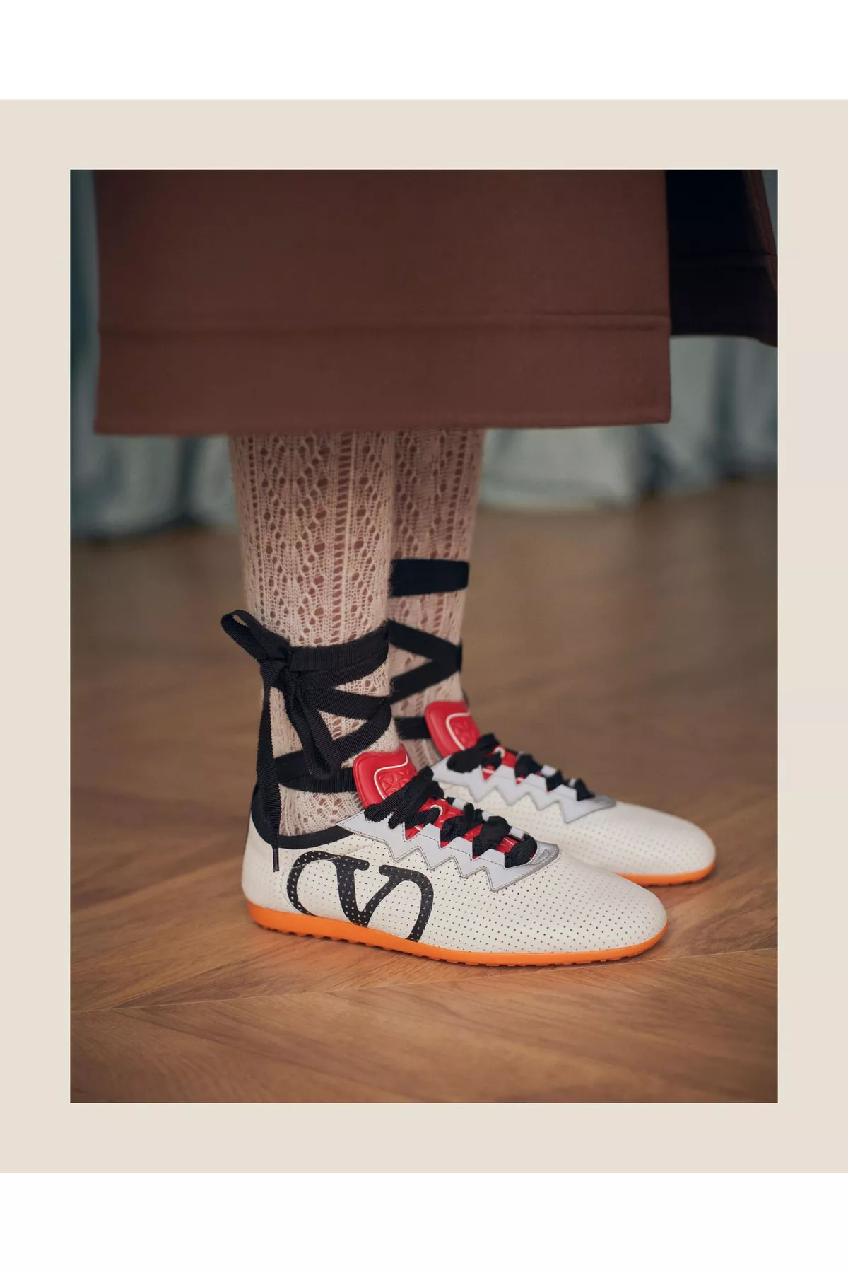 Chromathon Sneaker In Perforated Nappa by Valentino Garavani