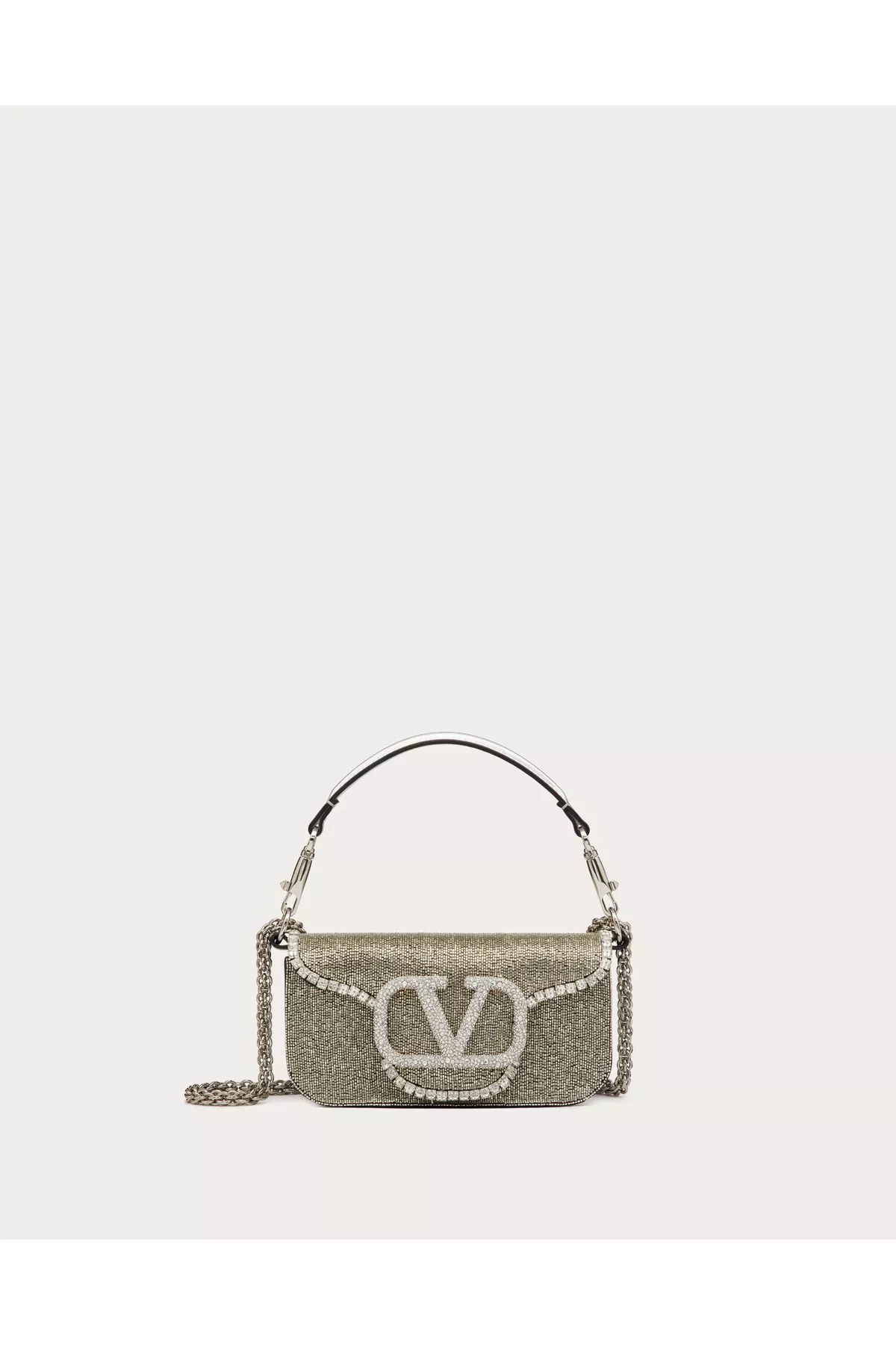 ショルダーバッグ VALENTINO MINI LOCO SHOULDER BAG Valentino Garavani Small Locò crystal-embellished Shoulder