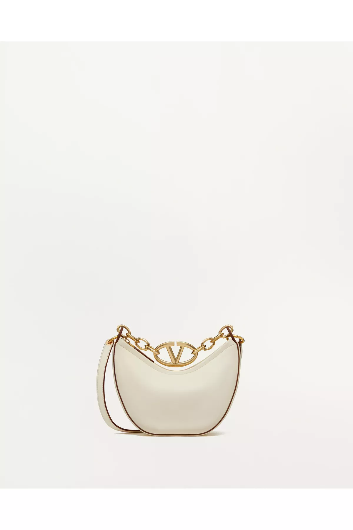 Vlogo Moon Mini Hobo Bag In Nappa Leather With Chain by
