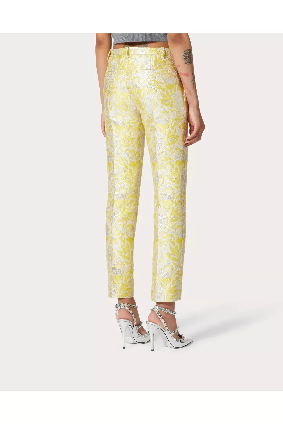 海外希少【VALENTINO】アイリス ブロケード パンツ イエロー Iris Brocade Pants by Valentino Garavani at THE MILE