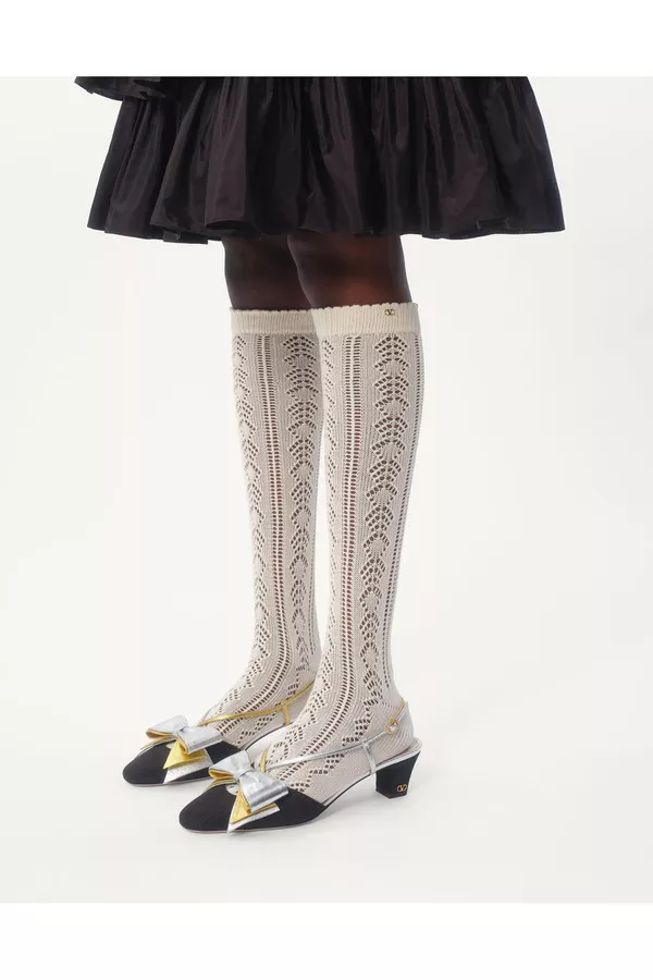 VIP【関税送料無料】希少 VALENTINO COTTON SOCKS Valentino Black/White Cotton VLTN Socks Size S/M Valentino | TLC