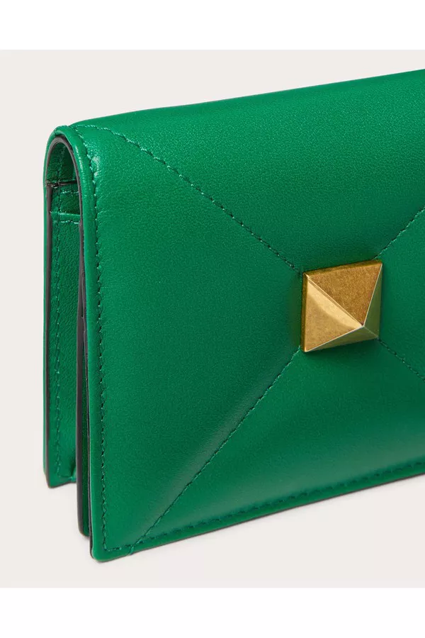 Small Nappa Roman Stud Wallet by Valentino Garavani at THE MILE